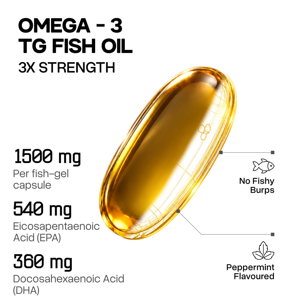 MAXCAP Omega-3 TG Fish Oil, 30 servings